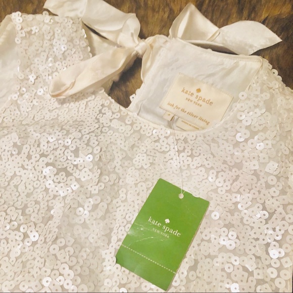NWOT Kate Spade New York white sequin dress - Picture 5 of 12